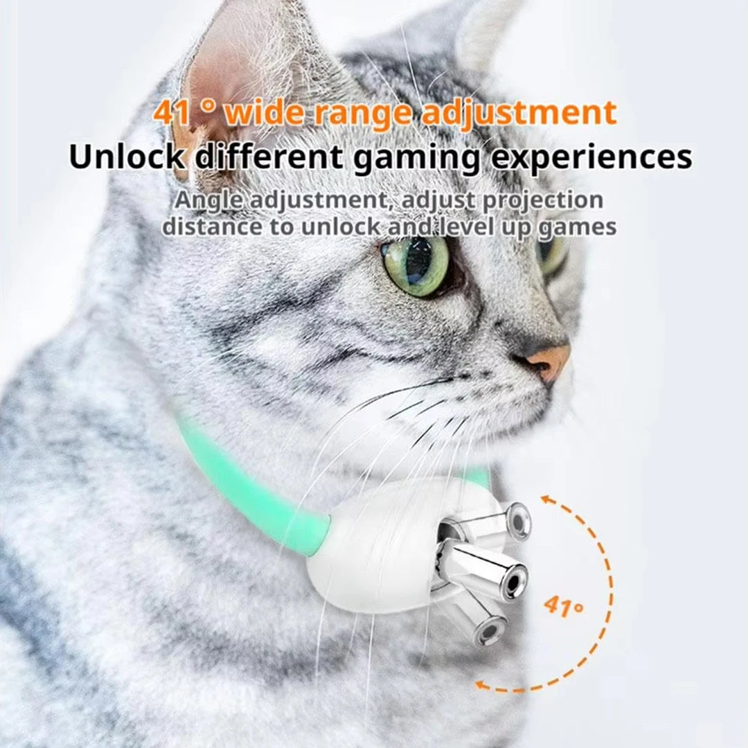 Rechargeable Laser Cat Collar — Automatic Infrared Interactive Kitten Toy
