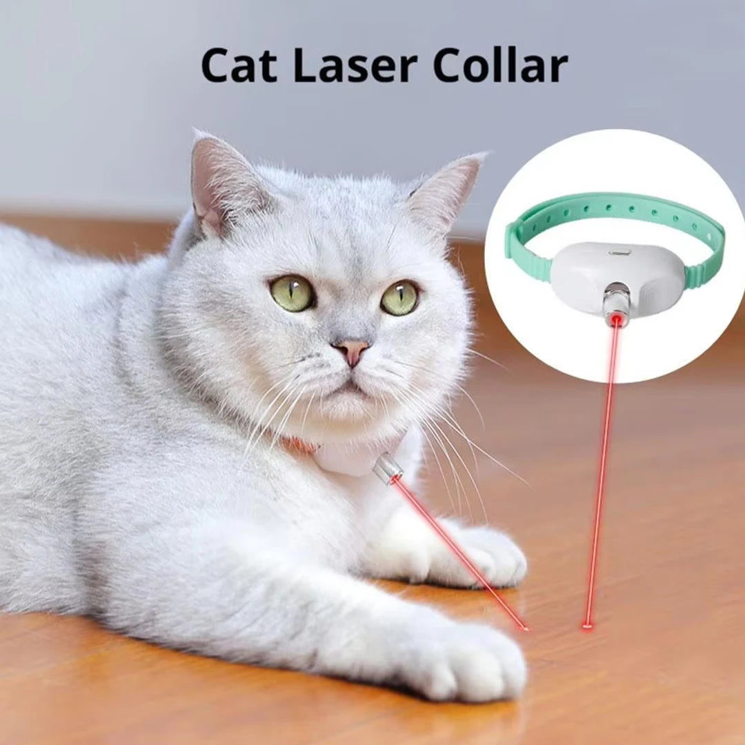 Rechargeable Laser Cat Collar — Automatic Infrared Interactive Kitten Toy