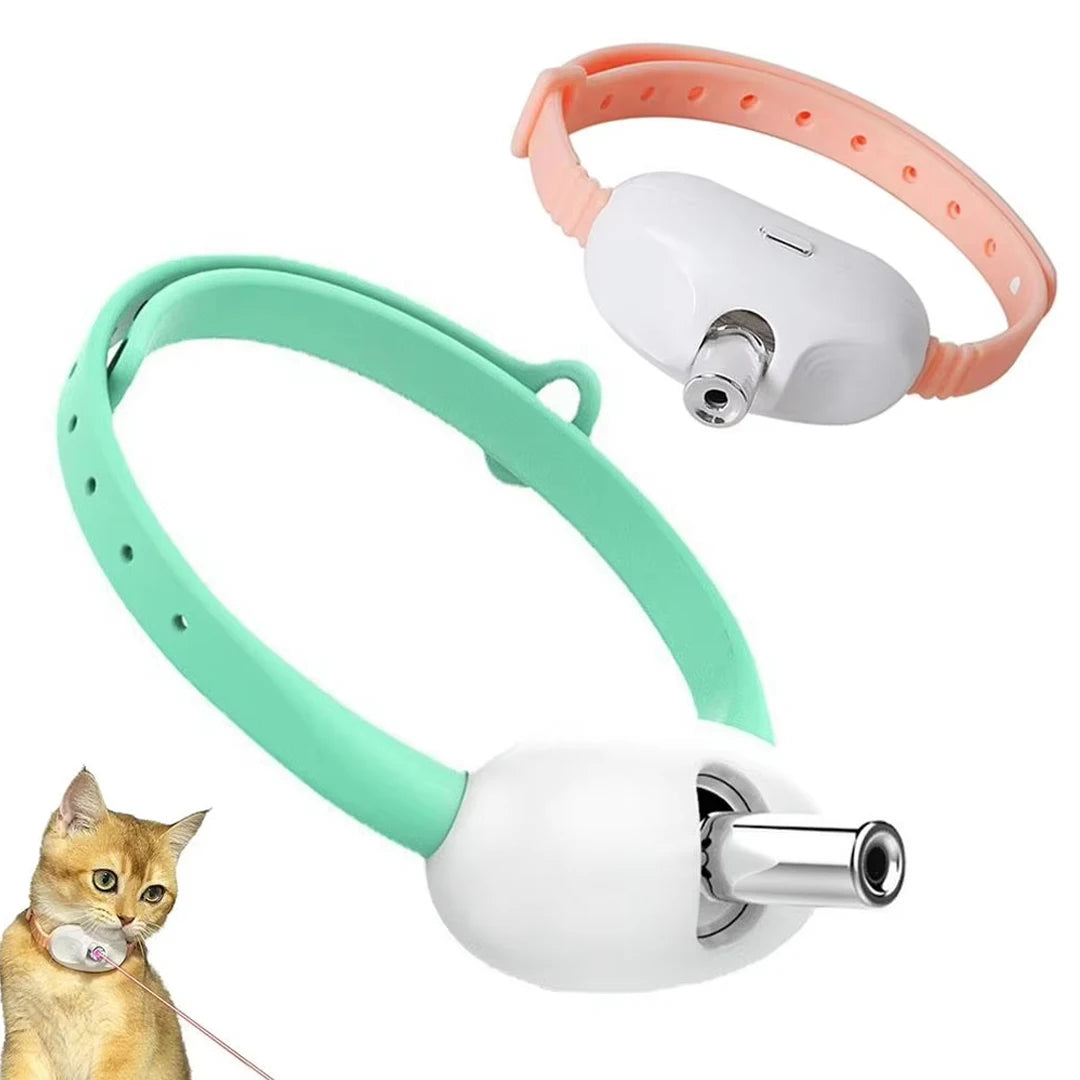 Rechargeable Laser Cat Collar — Automatic Infrared Interactive Kitten Toy
