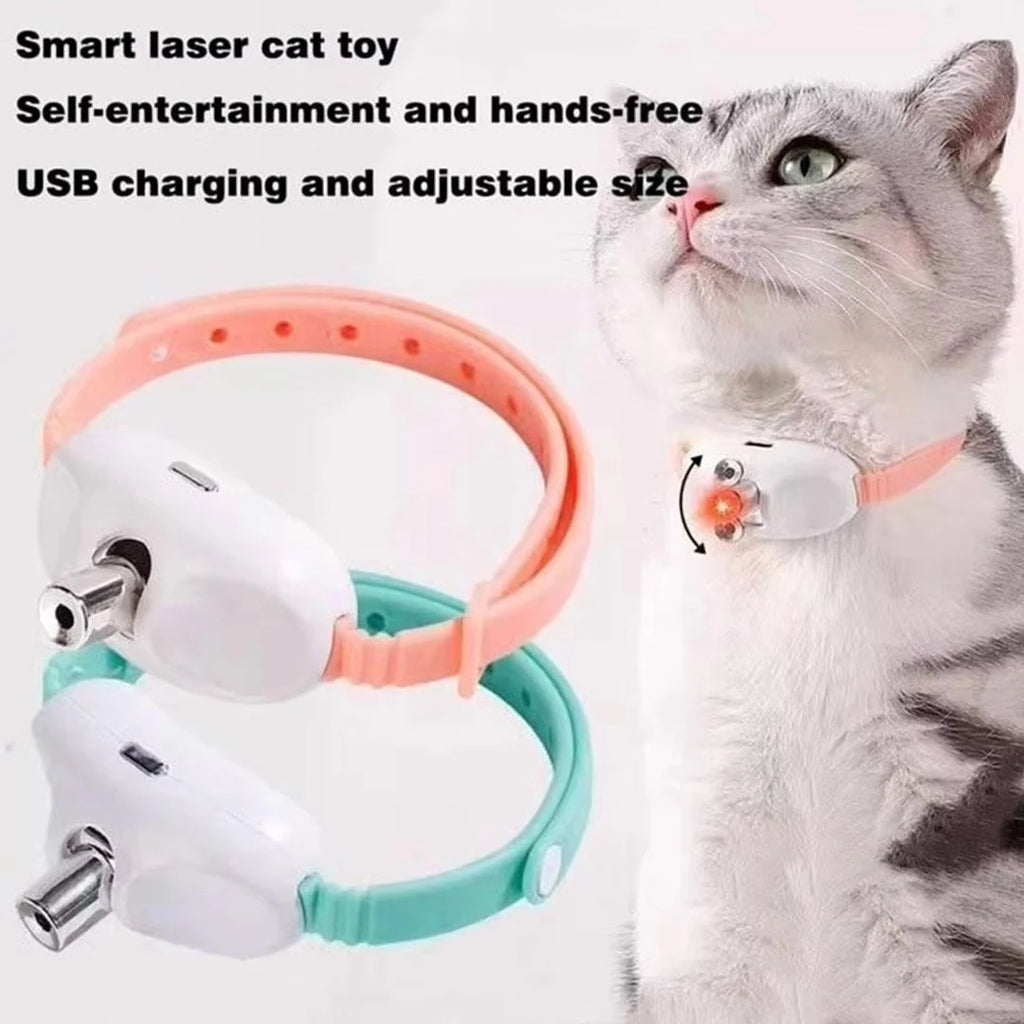 Rechargeable Laser Cat Collar — Automatic Infrared Interactive Kitten Toy