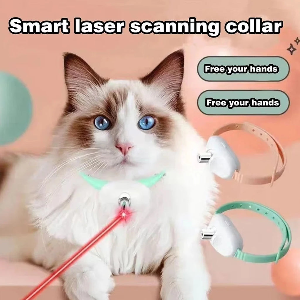 Rechargeable Laser Cat Collar — Automatic Infrared Interactive Kitten Toy