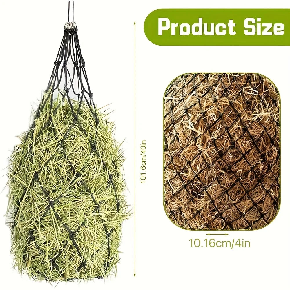 Haylage Net Durable Horse Care Products 4in Holed Hay Haynet Equipment Slow Feed Hay Feeder Net Bags For Horse
