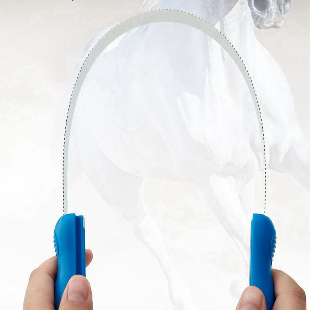 Horse Grooming Curry Comb & Sweat Scraper — Nonslip Equestrian Brush for Horses & Cattle
