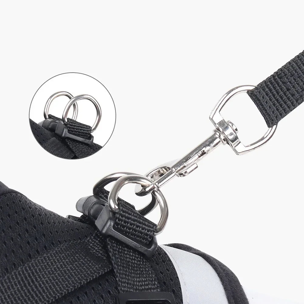 Cat Harness & Leash Set — Reflective, Escape-Proof Mesh Vest for Cats & Small Dogs
