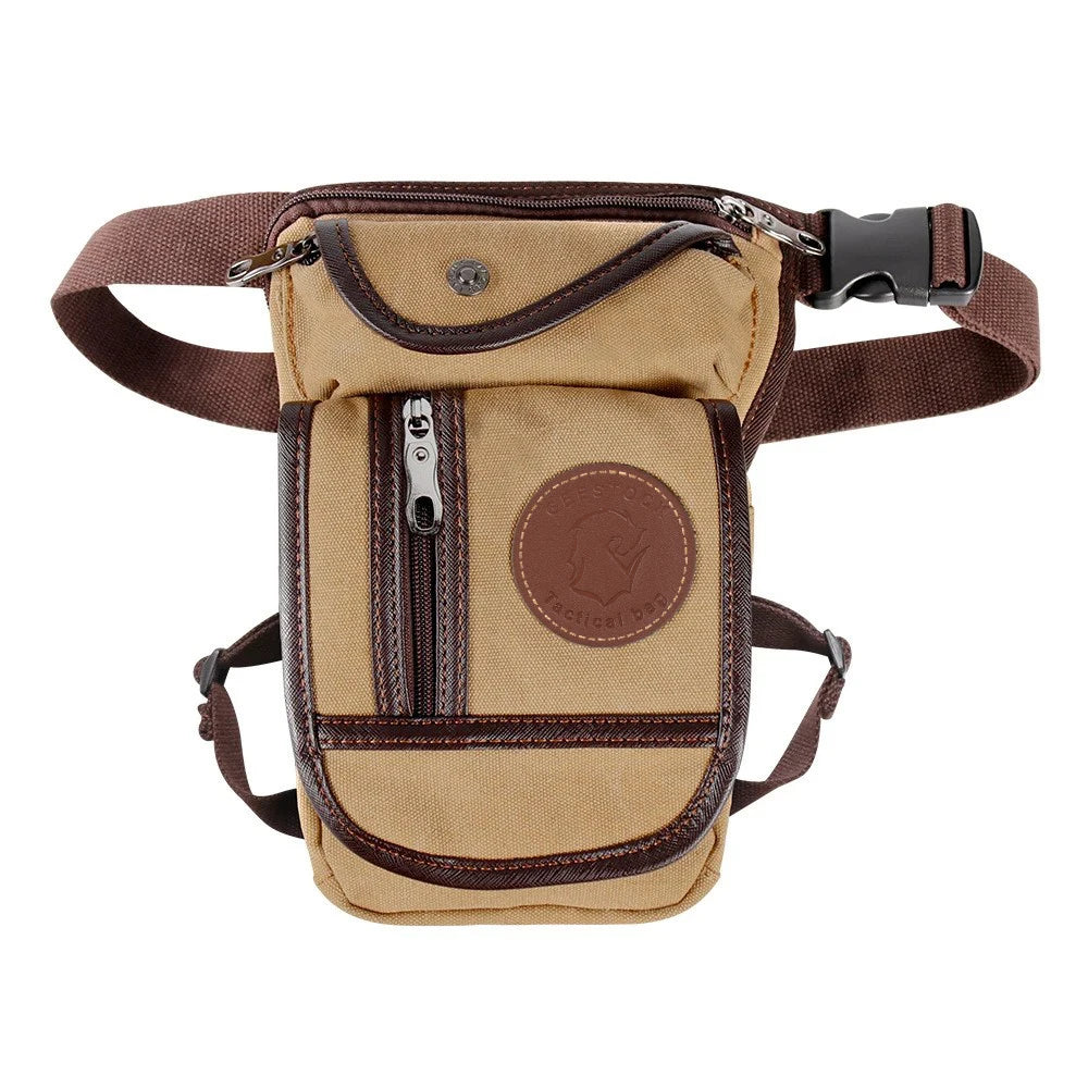 Equestrian Drop Leg Bag — Large Capacity Canvas & Nylon Horse Riding Waist Bag
