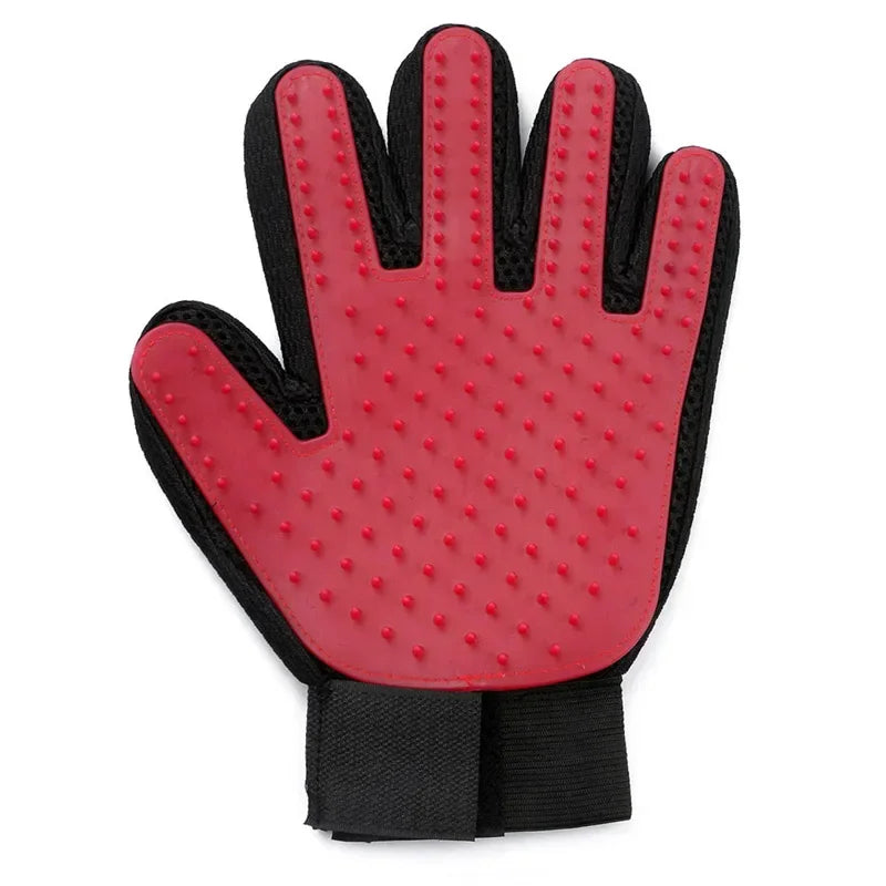 Silicone Pet Grooming Gloves — Hair Removal Brush for Cats & Dogs