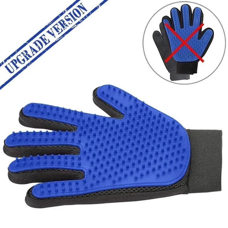 Silicone Pet Grooming Gloves — Hair Removal Brush for Cats & Dogs