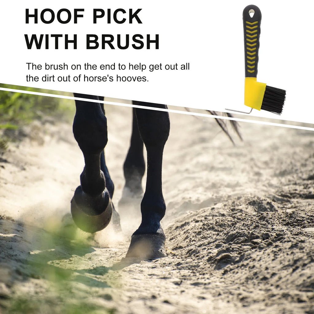 1PC Hoof Stainless Steel Brush Handle Horse Grooming Tools Cleaning Anti Rust Practical Horse Hoof
