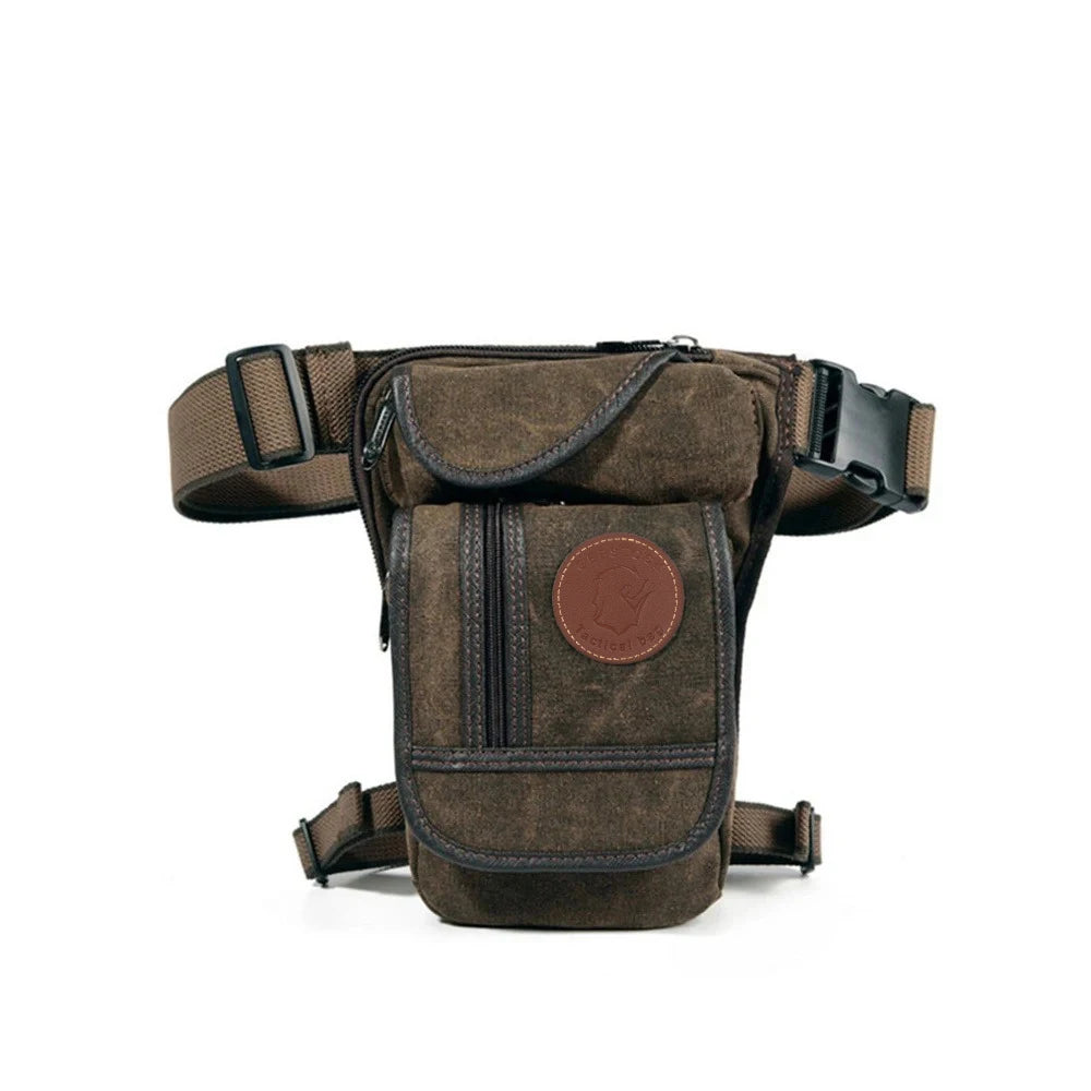Equestrian Drop Leg Bag — Large Capacity Canvas & Nylon Horse Riding Waist Bag