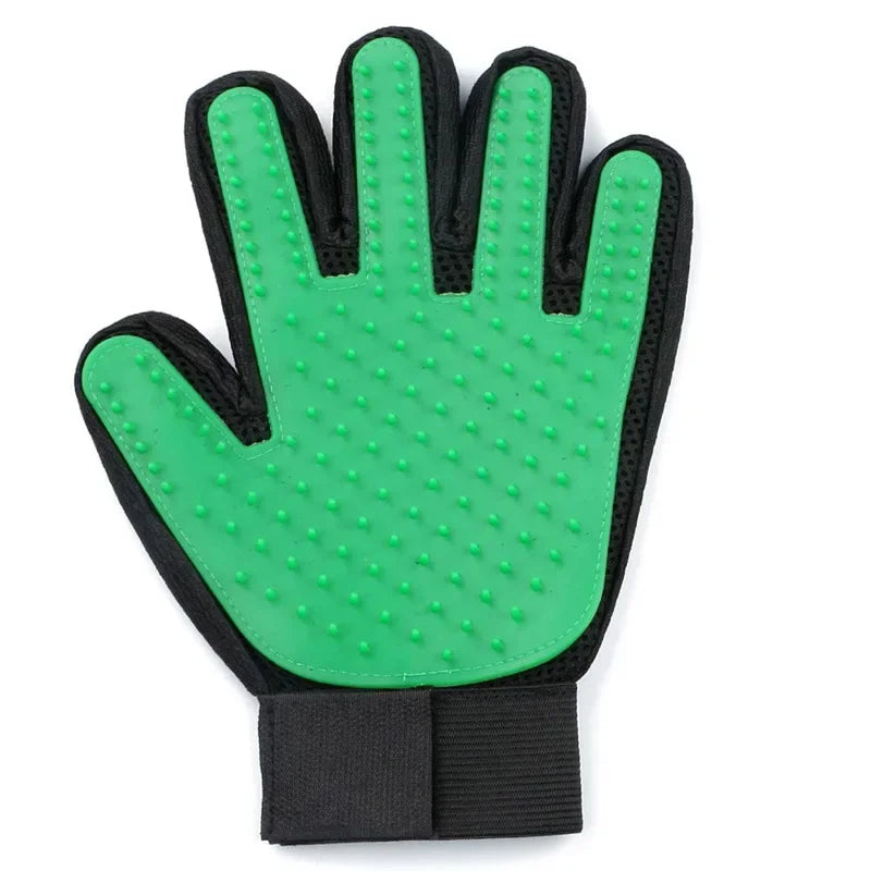 Silicone Pet Grooming Gloves — Hair Removal Brush for Cats & Dogs