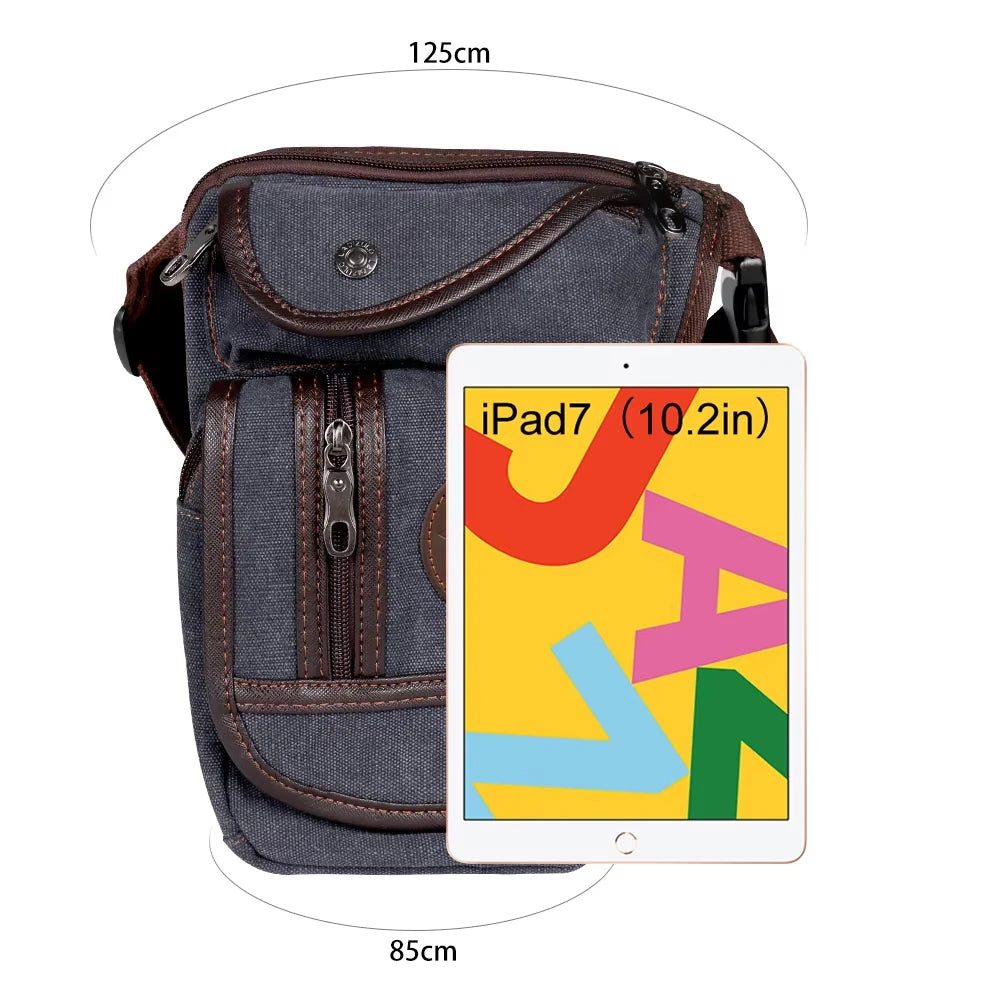 Equestrian Drop Leg Bag — Large Capacity Canvas & Nylon Horse Riding Waist Bag