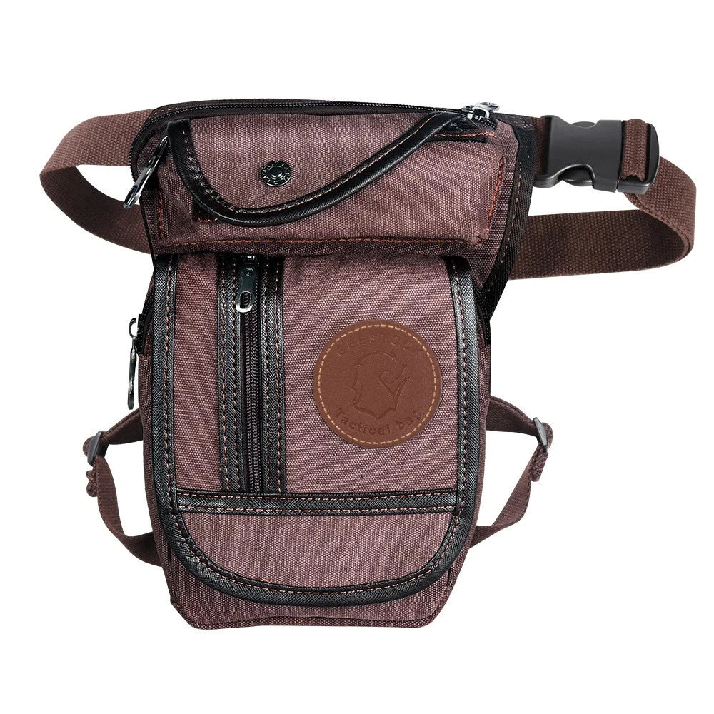 Equestrian Drop Leg Bag — Large Capacity Canvas & Nylon Horse Riding Waist Bag