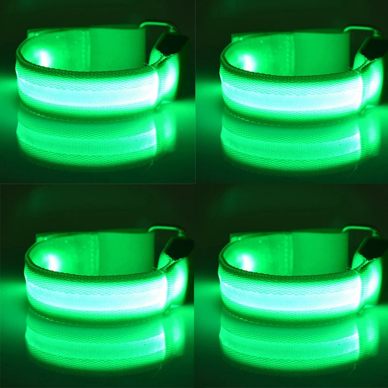 LED Horse Leg Safety Straps — 4-Pack Night Riding Visibility Bands