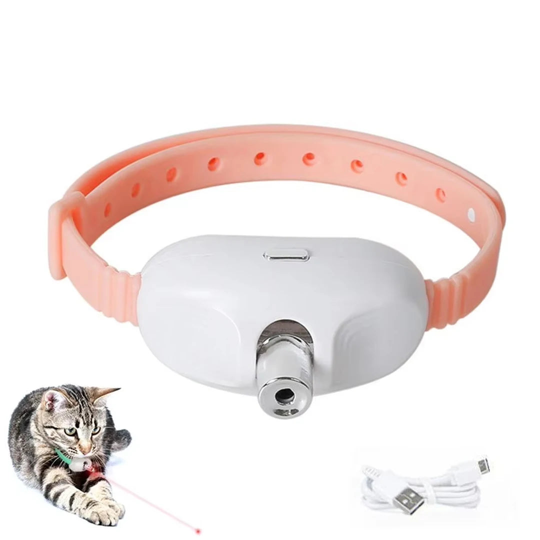 Rechargeable Laser Cat Collar — Automatic Infrared Interactive Kitten Toy