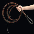 Genuine Cow Leather Bull Whip — 240CM Training Whip for Equestrian & Riding