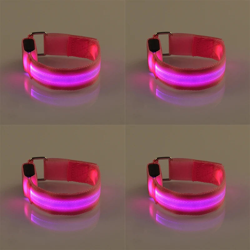 LED Horse Leg Safety Straps — 4-Pack Night Riding Visibility Bands