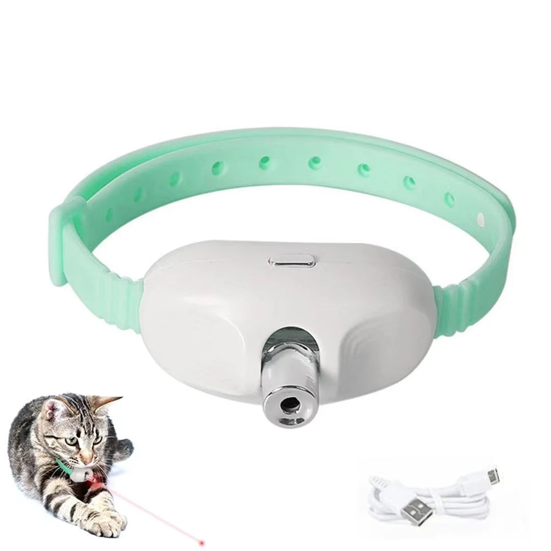 Rechargeable Laser Cat Collar — Automatic Infrared Interactive Kitten Toy