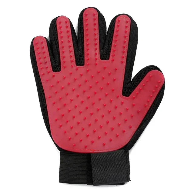 Silicone Pet Grooming Gloves — Hair Removal Brush for Cats & Dogs