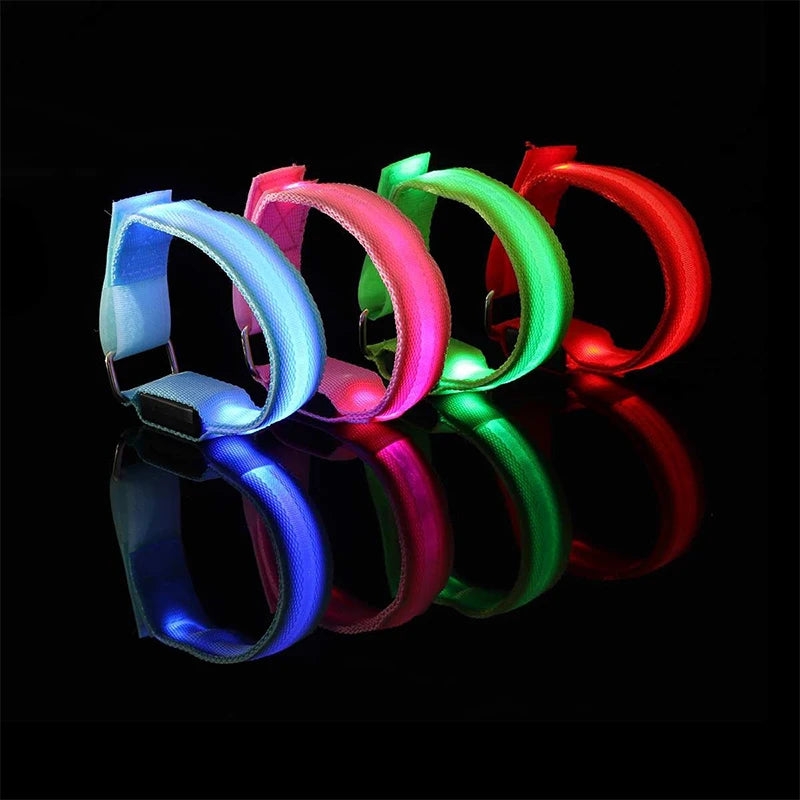 LED Horse Leg Safety Straps — 4-Pack Night Riding Visibility Bands
