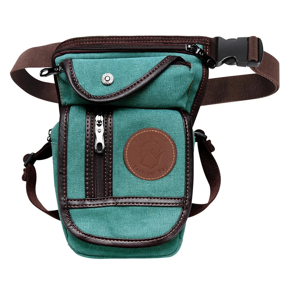 Equestrian Drop Leg Bag — Large Capacity Canvas & Nylon Horse Riding Waist Bag