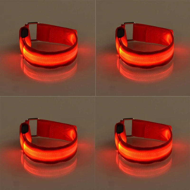 LED Horse Leg Safety Straps — 4-Pack Night Riding Visibility Bands