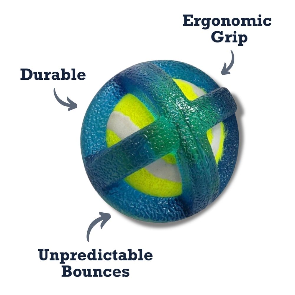 TPR-Coated Agility Tennis Ball Dog Toy — Durable & Pet-Safe